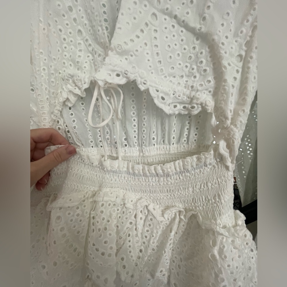 White Cutout Dress for Beach, Bach, or Bridal - Picture 3 of 4